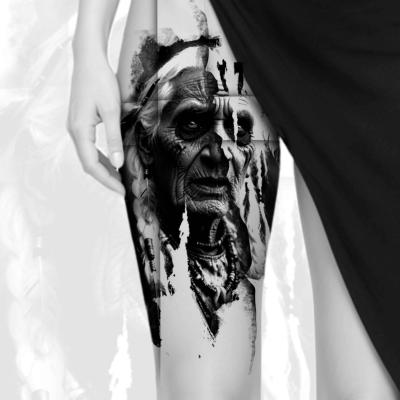 Old Creepy Man Wannado Tattoo Design Clemens Tattooart Ravensburg