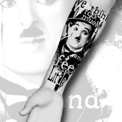 tattoo design charlie chaplyn