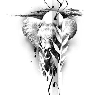 tattoo design tiny elephant